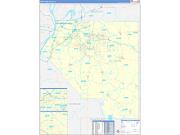 St. Clair County, IL Wall Map Zip Code Basic Style 2022